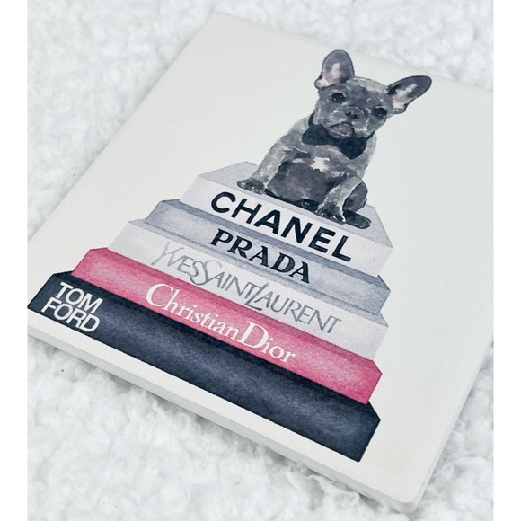 AMANDA GREENWOOD • Luxury Fashion Brand Frenchie Ceramic Coaster - Picture 4 of 9